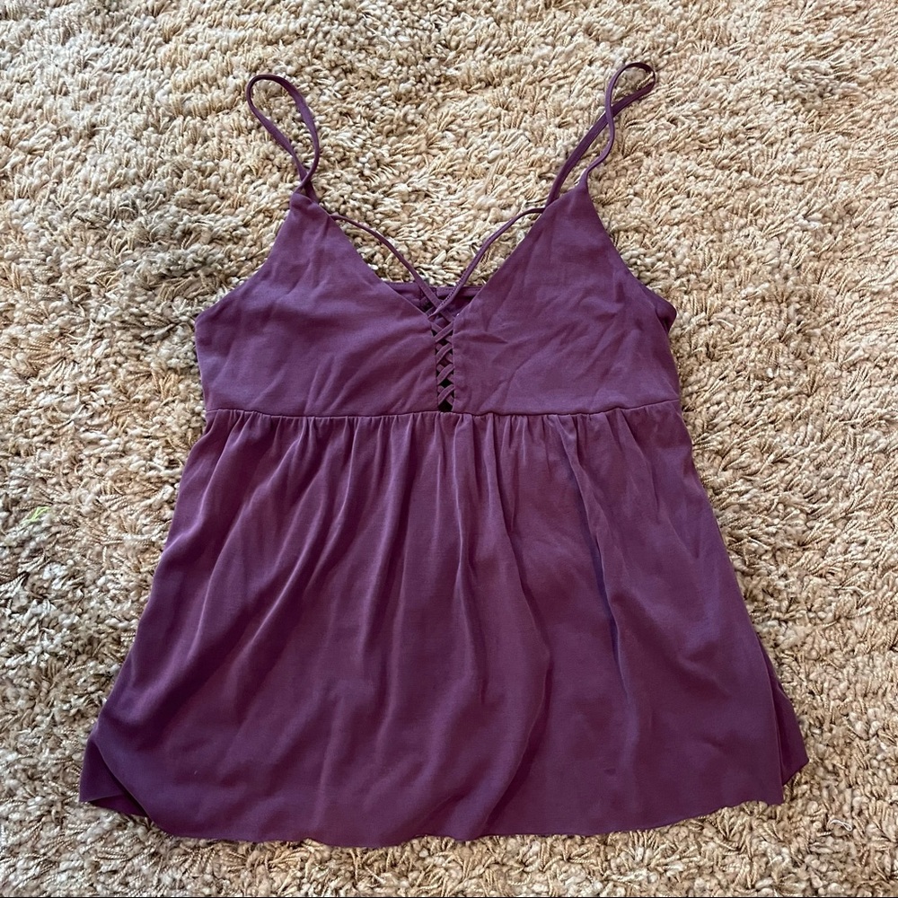 American Eagle suede top, S